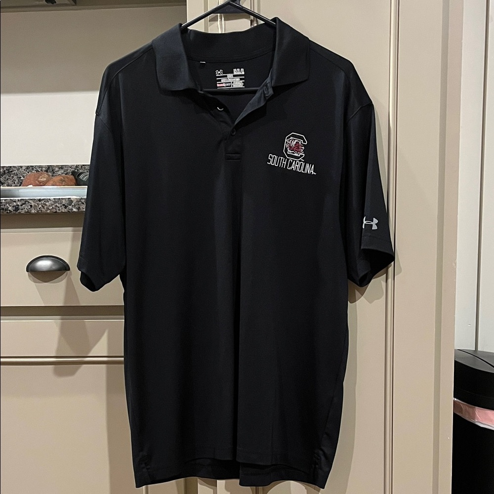 Under Armour Black South Carolina Polo